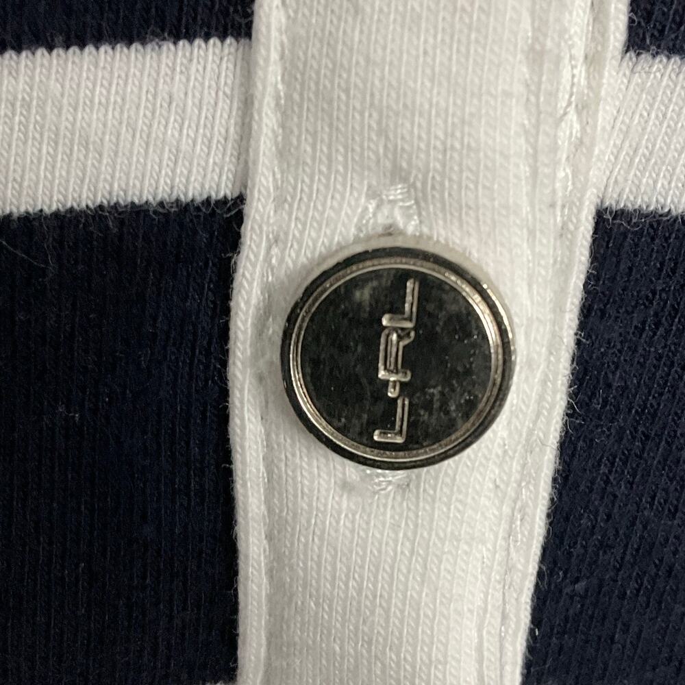 LAUREN RALPH LAUREN T Shirt Mini Dress Logo Crest Blue White MP SML Prep Tennis - Picture 7 of 9